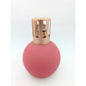 Lampe Berger Fragrance Lamp frosted/ satin finish brink pink tone Gold Lid  READ